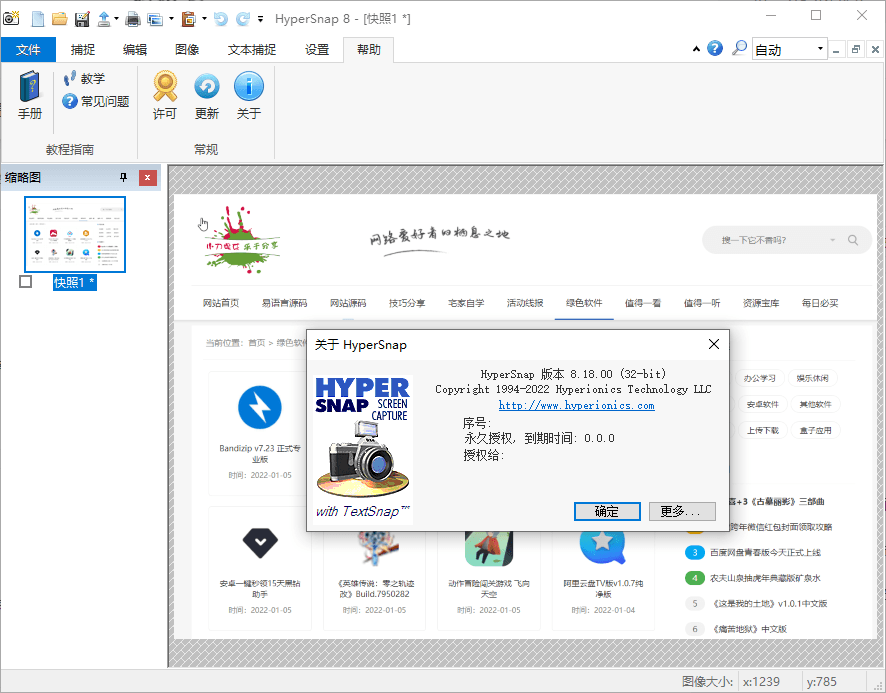 HyperSnap v9.5.2.00便携汉化版-一个圈出海华人社 - Plus 智慧网络